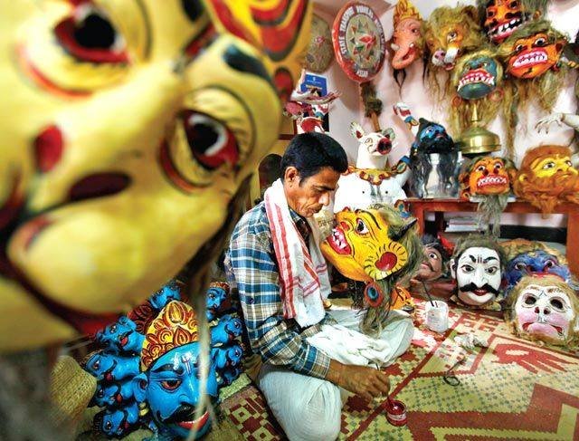 Mask maker in Majuli