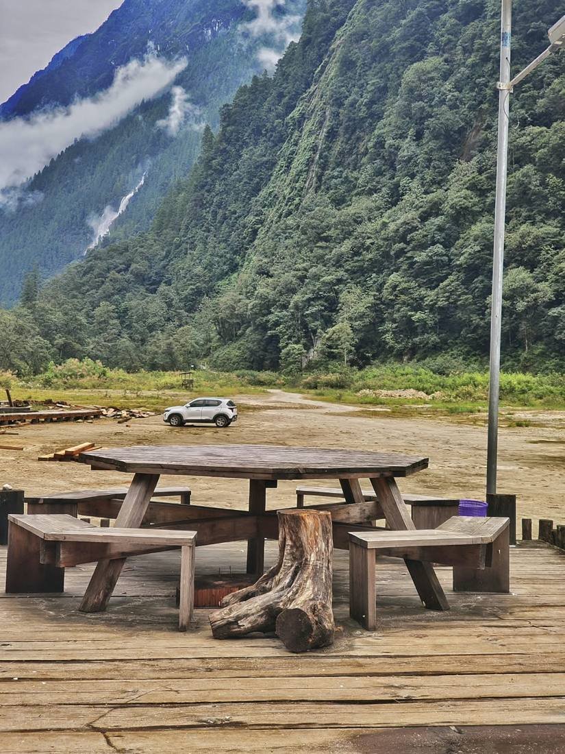 Wooden deck at Anini